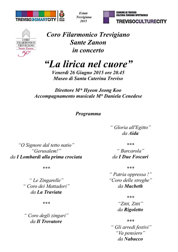 Coro Sante Zanon - concerto la lirica nel cuore